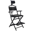 Portable Director's Makeup Chair With Headrest Black MY740 - Awarid UAE