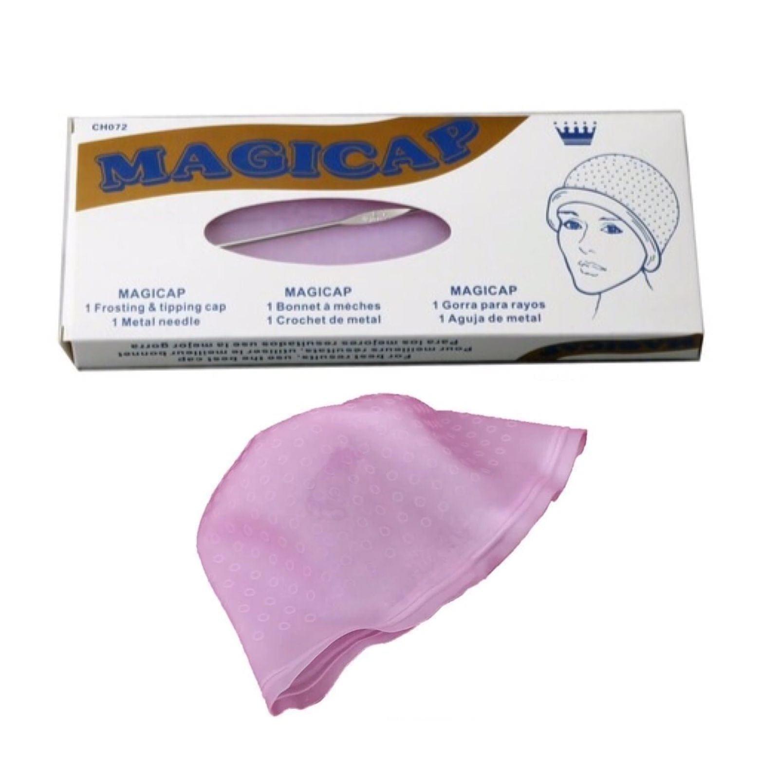 Globalstar Magicap Reusable Hair Highlighting Silicone Cap With Hook Tipping Q-49