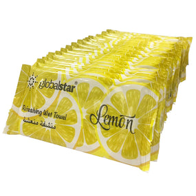 Globalstar Refreshing Wet Towel Lemon 100pcs - RT01 - Awarid UAE