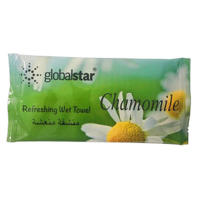 Globalstar Refreshing Wet Towel Chamomile 1pc - RT05 - Awarid UAE