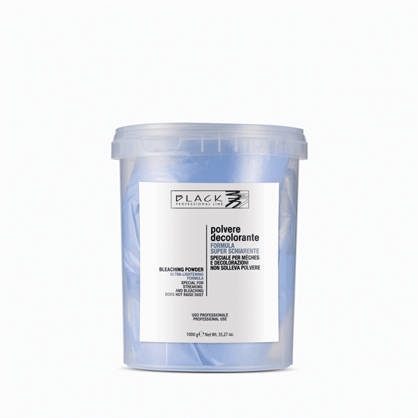 Black Professional Dust Free Bleaching Powder Blue 1000g