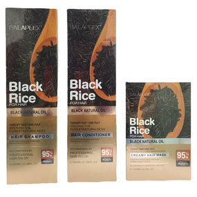 Dalaplex Black Natural Oil Black Rice Hair Care Set 1x3 - Awarid UAE