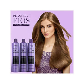 Cadiveu Plastica Dos Fios Brazilian Hair Treatment Set in 3 Steps 1000ml - Awarid UAE